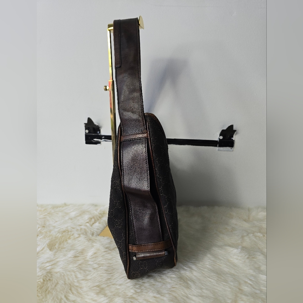 Gucci Hobo Leather/ Canvas  Handbag - Picture 7 of 14